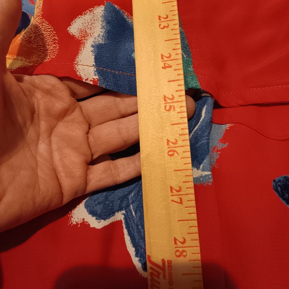 Vintage Red Nino Wong Of California Art To Wear 2 Piece Midi Skirt Set Large - Picture 16 of 16